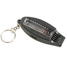 OEM Compass Key Chain with Whistle Thermometer Magnifying Glass